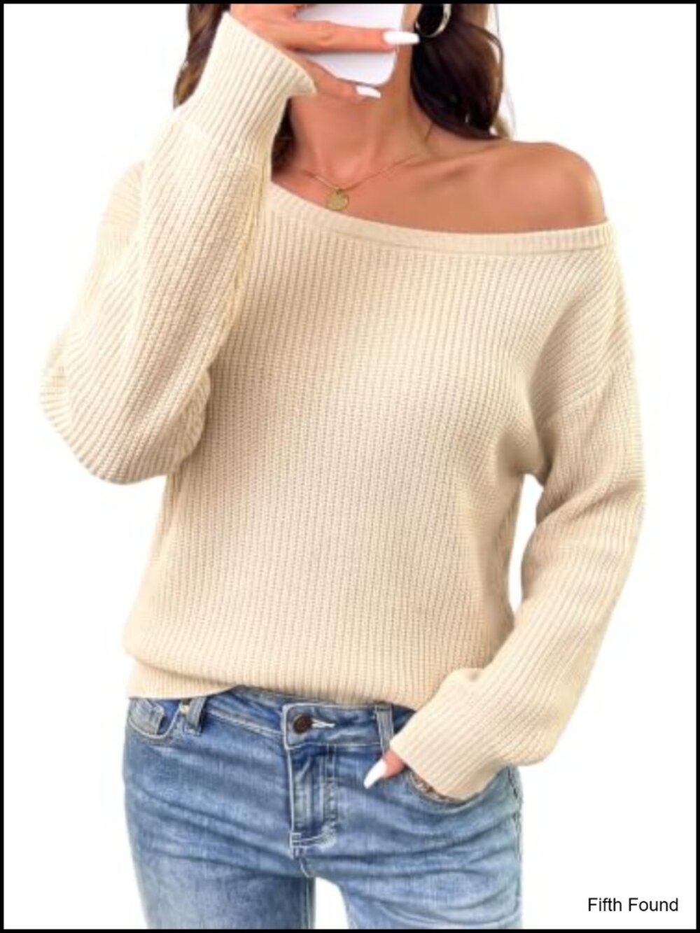 Oversized Off Shoulder Rib Knit Pullover Sweater Loose Fit Cozy